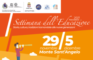 Settimana dell’educazione”, dal 29 novembre al 5 dicembre a Monte Sant’Angelo