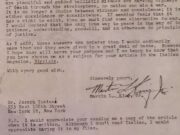 Una lettera originale firmata da Martin Luther King indirizzata a Joseph Tusiani