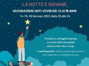 “La Notte è giovane”, sino a mezzanotte vaccinazioni dedicate alla fascia 12-19 anni