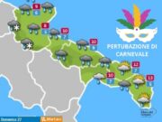 Weekend di Carnevale, in arrivo vento e qualche fiocco di neve