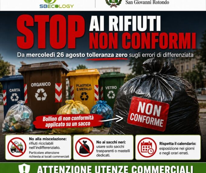 rifiuti non conforme San Giovanni Rotondo