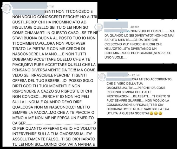 Polemiche omofobe social